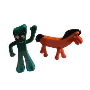 Gumby and Pokey Rubber Figures Set of 2